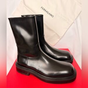 Ferragamo Men's Black Formia Boots